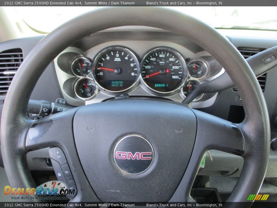 2012 GMC Sierra 2500HD Extended Cab 4x4 Summit White / Dark Titanium Photo #13