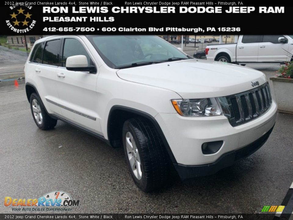 2012 Jeep Grand Cherokee Laredo 4x4 Stone White / Black Photo #1