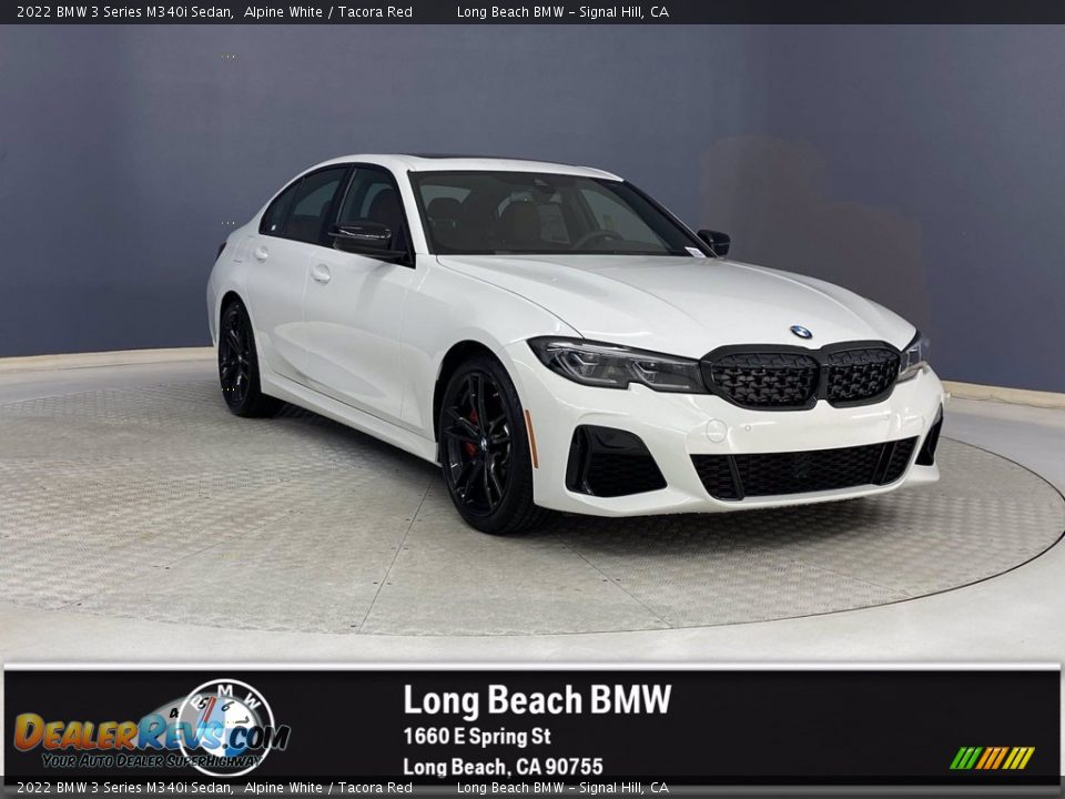 2022 BMW 3 Series M340i Sedan Alpine White / Tacora Red Photo #1