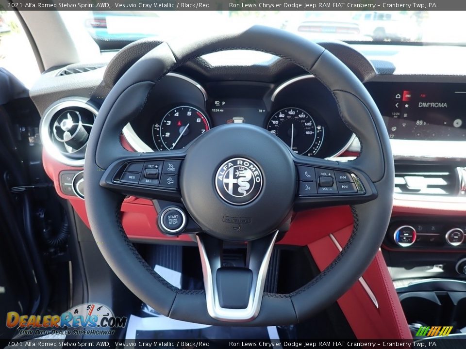 2021 Alfa Romeo Stelvio Sprint AWD Steering Wheel Photo #17