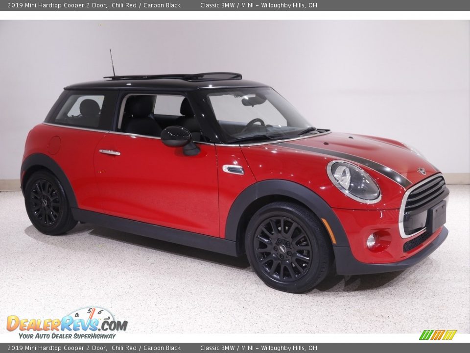 2019 Mini Hardtop Cooper 2 Door Chili Red / Carbon Black Photo #1