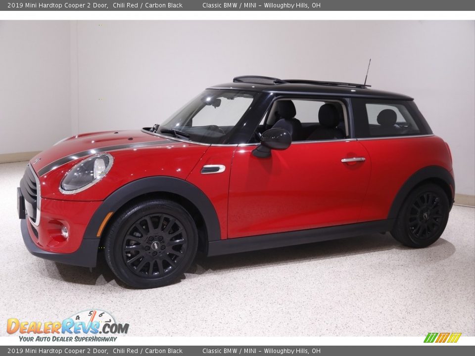 2019 Mini Hardtop Cooper 2 Door Chili Red / Carbon Black Photo #3