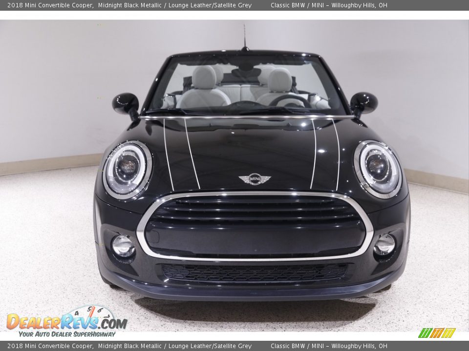 2018 Mini Convertible Cooper Midnight Black Metallic / Lounge Leather/Satellite Grey Photo #3