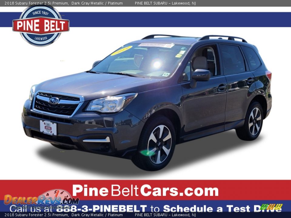 2018 Subaru Forester 2.5i Premium Dark Gray Metallic / Platinum Photo #1