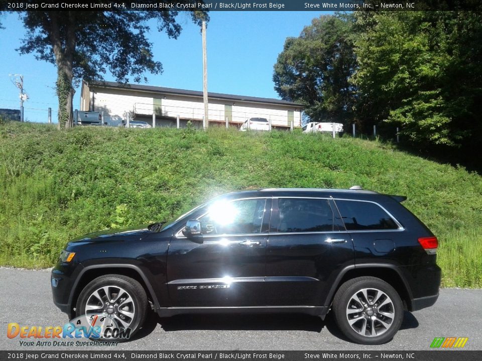 2018 Jeep Grand Cherokee Limited 4x4 Diamond Black Crystal Pearl / Black/Light Frost Beige Photo #1