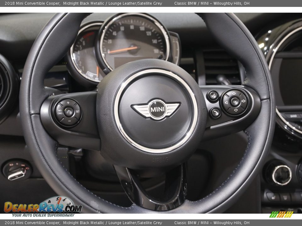 2018 Mini Convertible Cooper Midnight Black Metallic / Lounge Leather/Satellite Grey Photo #8