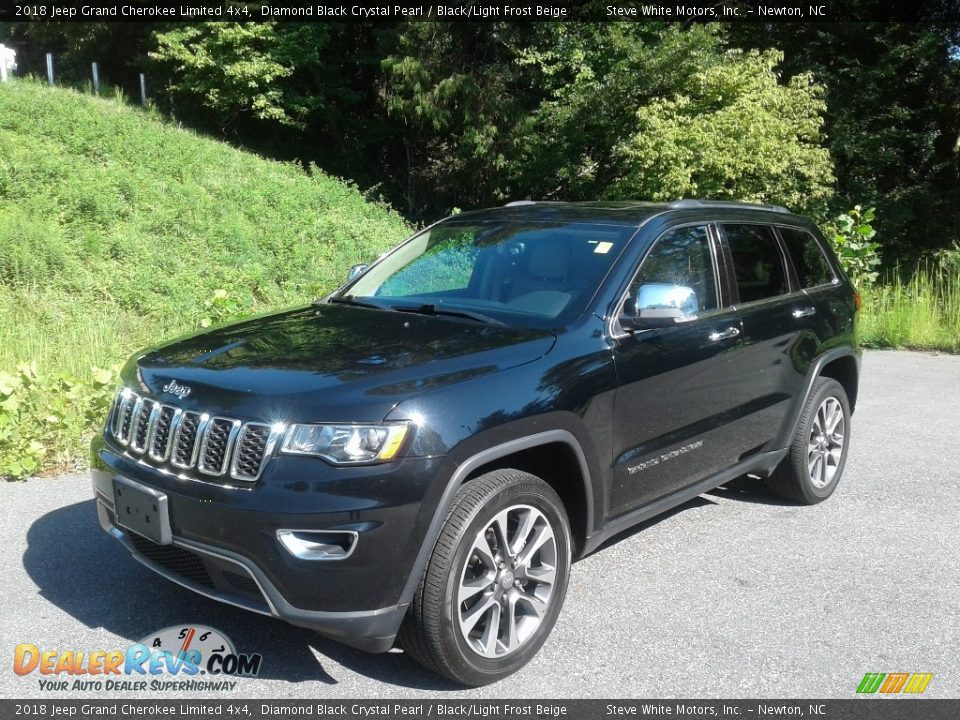 2018 Jeep Grand Cherokee Limited 4x4 Diamond Black Crystal Pearl / Black/Light Frost Beige Photo #2