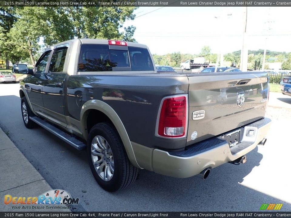 2015 Ram 1500 Laramie Long Horn Crew Cab 4x4 Prairie Pearl / Canyon Brown/Light Frost Photo #4