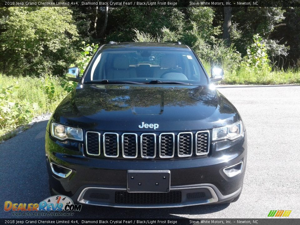 2018 Jeep Grand Cherokee Limited 4x4 Diamond Black Crystal Pearl / Black/Light Frost Beige Photo #3