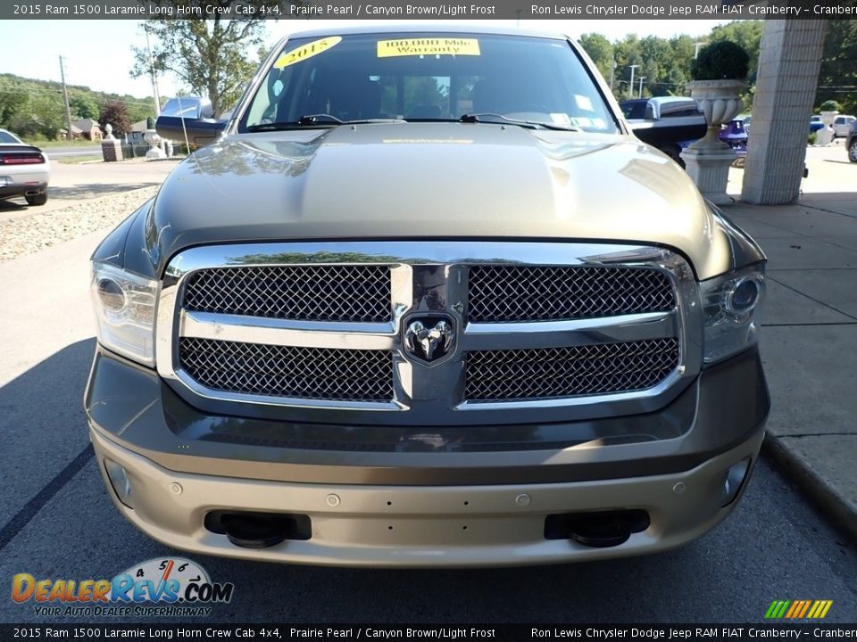 2015 Ram 1500 Laramie Long Horn Crew Cab 4x4 Prairie Pearl / Canyon Brown/Light Frost Photo #7