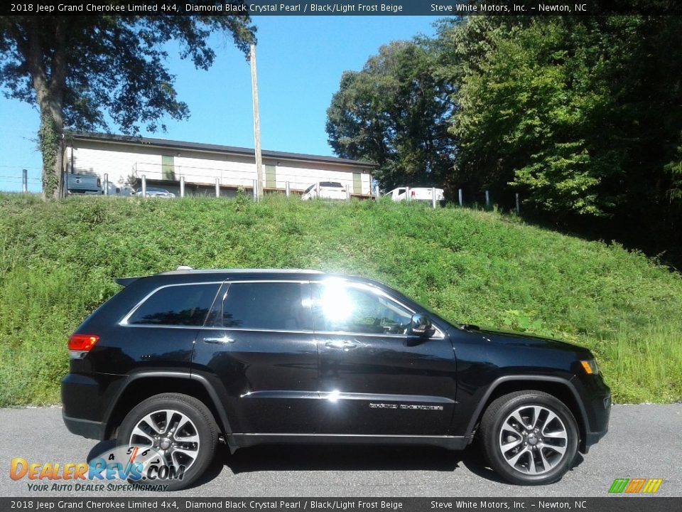 2018 Jeep Grand Cherokee Limited 4x4 Diamond Black Crystal Pearl / Black/Light Frost Beige Photo #5