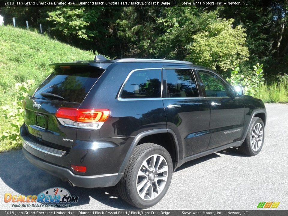 2018 Jeep Grand Cherokee Limited 4x4 Diamond Black Crystal Pearl / Black/Light Frost Beige Photo #6