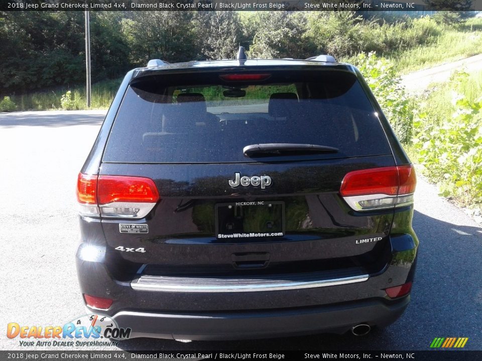 2018 Jeep Grand Cherokee Limited 4x4 Diamond Black Crystal Pearl / Black/Light Frost Beige Photo #7