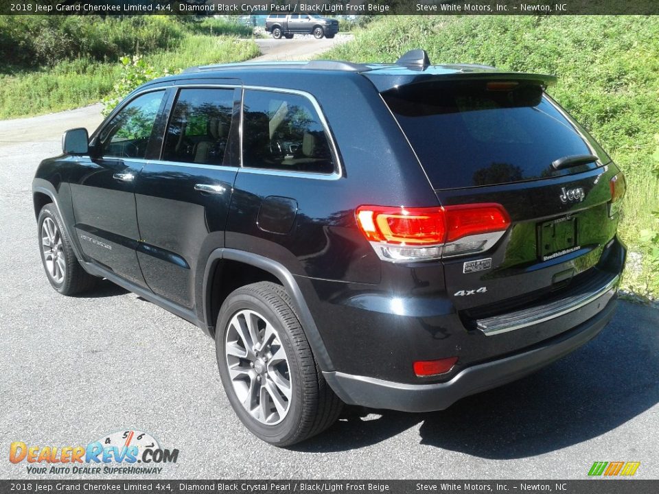 2018 Jeep Grand Cherokee Limited 4x4 Diamond Black Crystal Pearl / Black/Light Frost Beige Photo #8