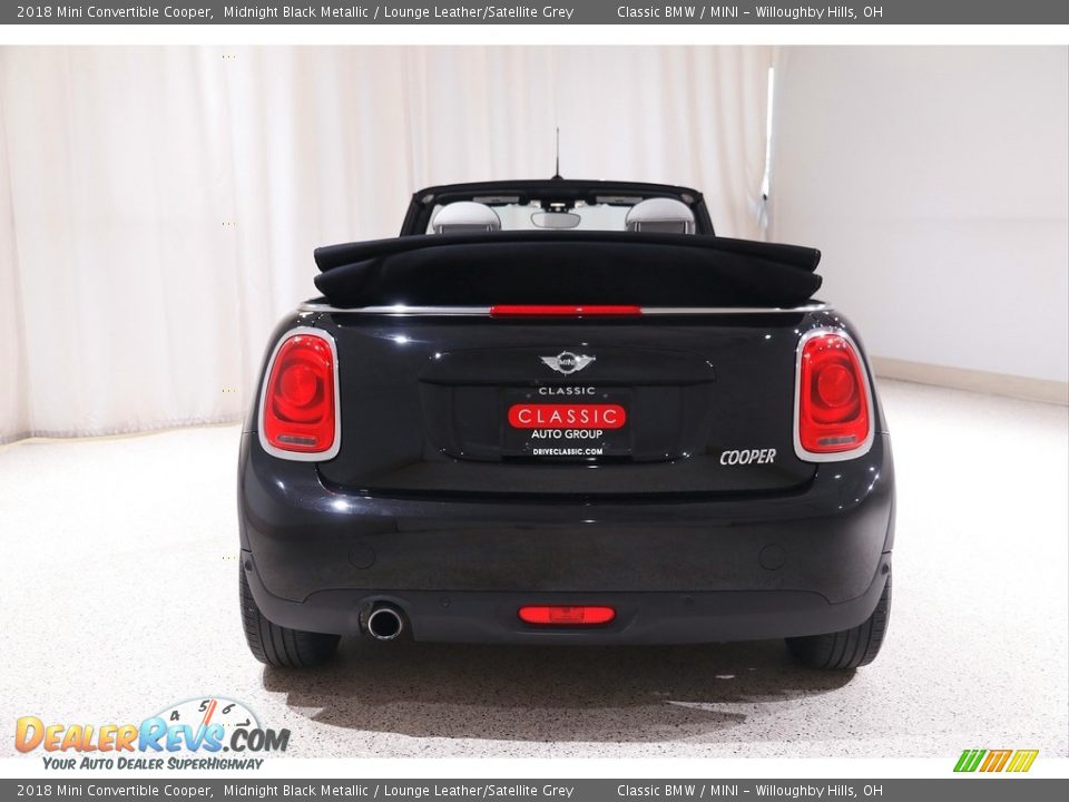 2018 Mini Convertible Cooper Midnight Black Metallic / Lounge Leather/Satellite Grey Photo #19