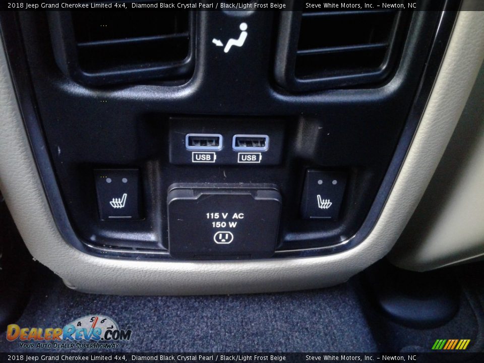 2018 Jeep Grand Cherokee Limited 4x4 Diamond Black Crystal Pearl / Black/Light Frost Beige Photo #15