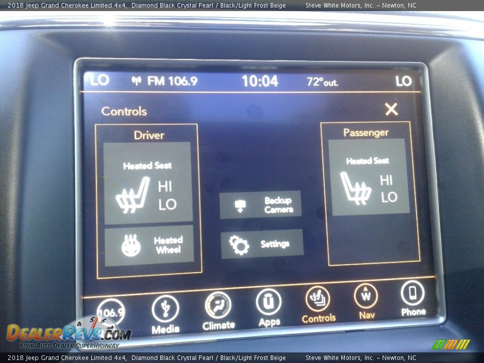 2018 Jeep Grand Cherokee Limited 4x4 Diamond Black Crystal Pearl / Black/Light Frost Beige Photo #27
