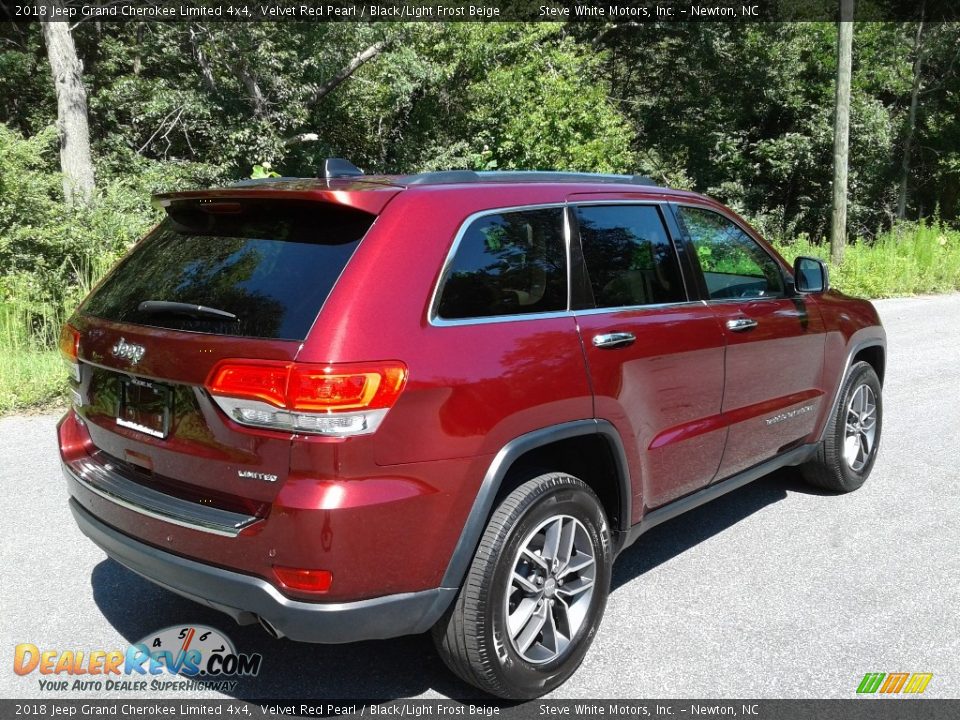 2018 Jeep Grand Cherokee Limited 4x4 Velvet Red Pearl / Black/Light Frost Beige Photo #6