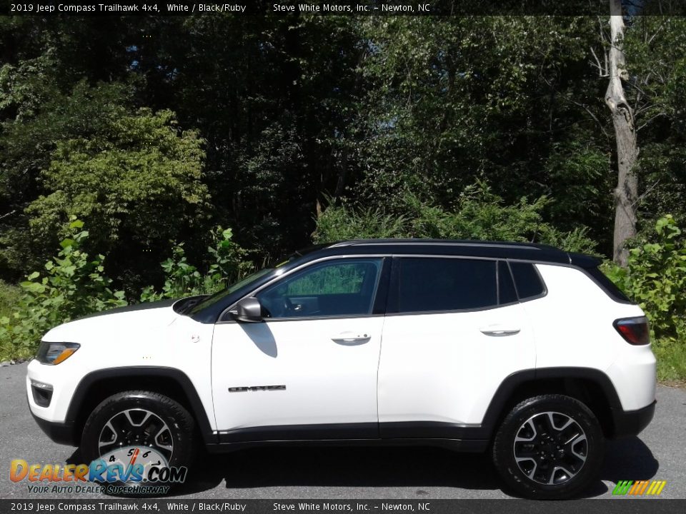 2019 Jeep Compass Trailhawk 4x4 White / Black/Ruby Photo #1