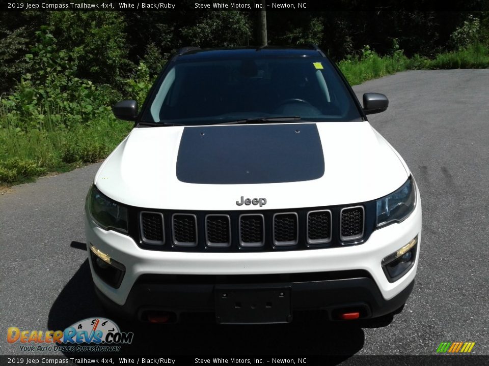 2019 Jeep Compass Trailhawk 4x4 White / Black/Ruby Photo #3