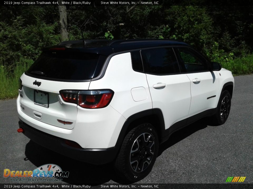 2019 Jeep Compass Trailhawk 4x4 White / Black/Ruby Photo #6