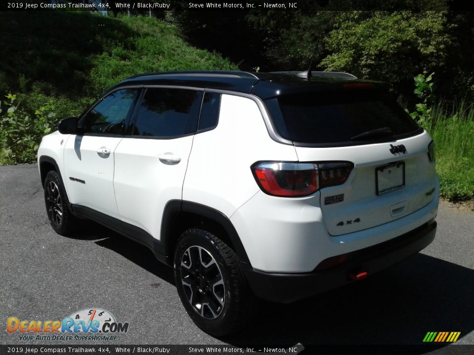 2019 Jeep Compass Trailhawk 4x4 White / Black/Ruby Photo #9