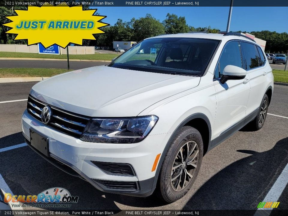 2021 Volkswagen Tiguan SE 4Motion Pure White / Titan Black Photo #1