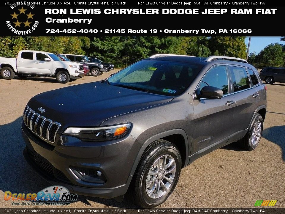 2021 Jeep Cherokee Latitude Lux 4x4 Granite Crystal Metallic / Black Photo #1