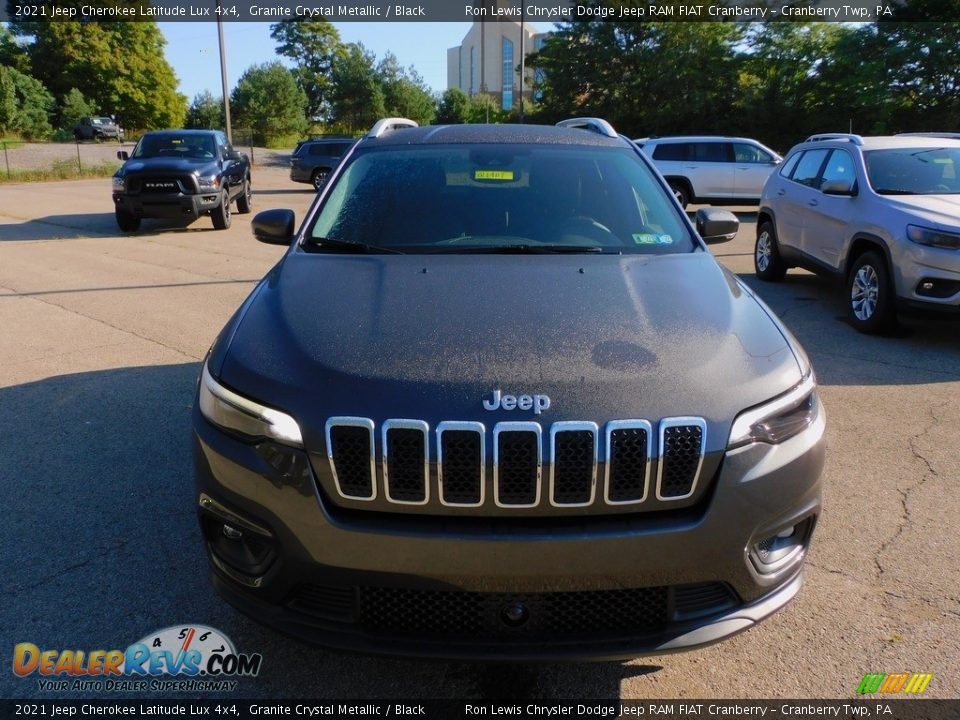 2021 Jeep Cherokee Latitude Lux 4x4 Granite Crystal Metallic / Black Photo #2