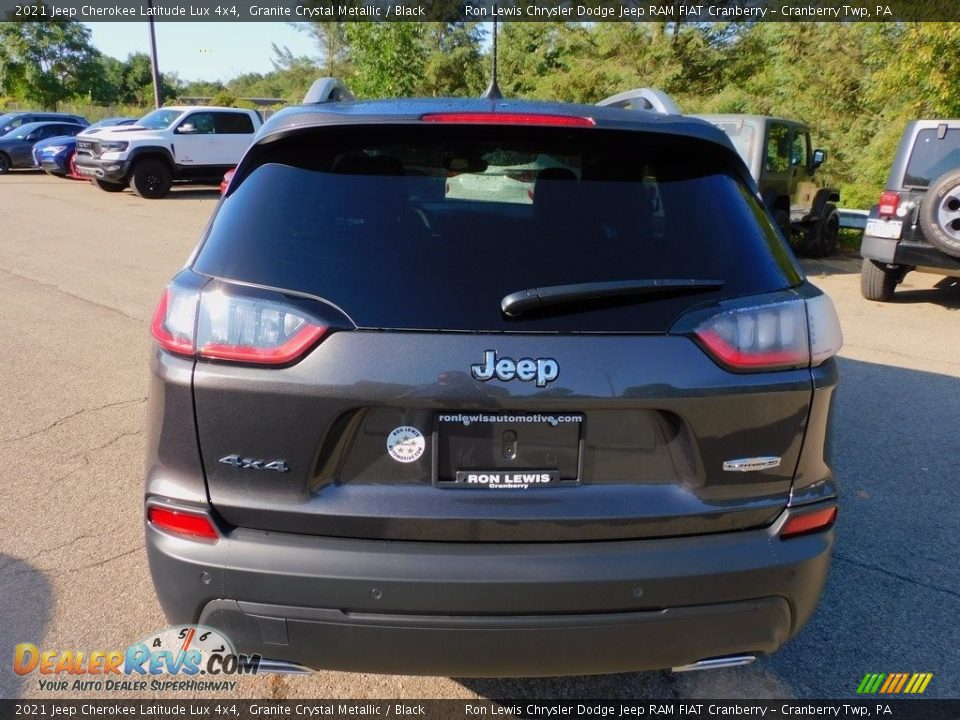 2021 Jeep Cherokee Latitude Lux 4x4 Granite Crystal Metallic / Black Photo #6