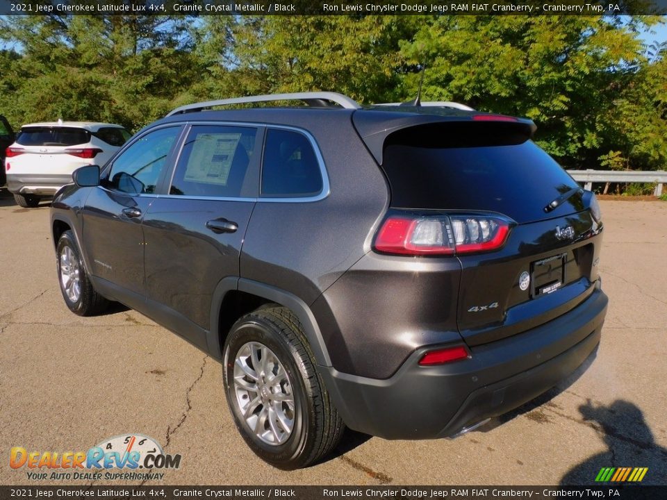 2021 Jeep Cherokee Latitude Lux 4x4 Granite Crystal Metallic / Black Photo #8