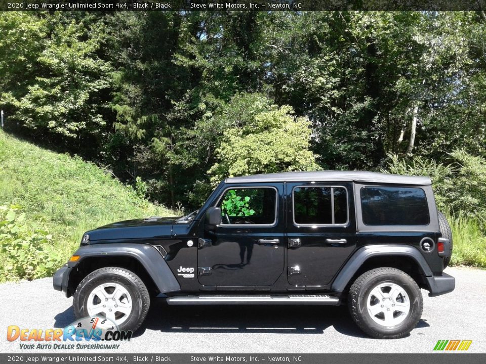 2020 Jeep Wrangler Unlimited Sport 4x4 Black / Black Photo #1