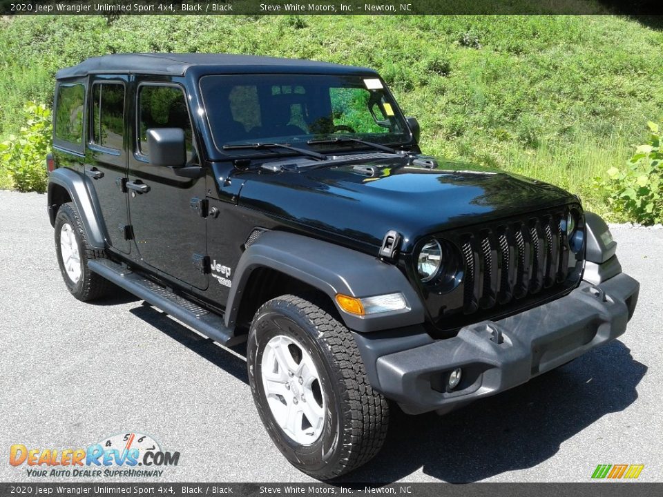 2020 Jeep Wrangler Unlimited Sport 4x4 Black / Black Photo #7