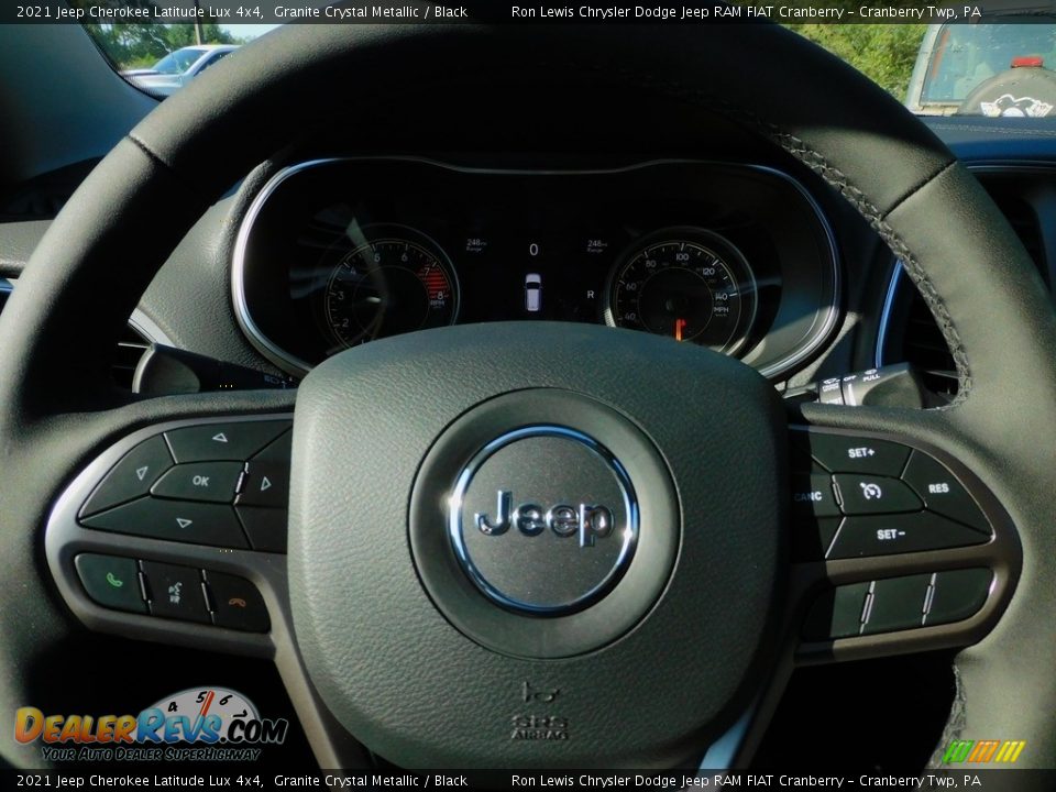 2021 Jeep Cherokee Latitude Lux 4x4 Granite Crystal Metallic / Black Photo #19