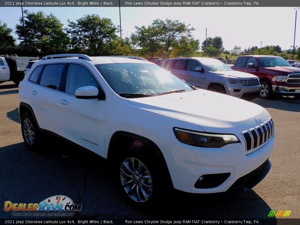 2021 Jeep Cherokee Latitude Lux 4x4 Bright White / Black Photo #3