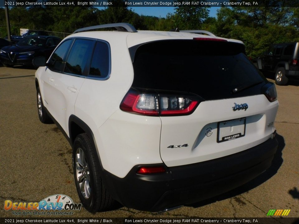 2021 Jeep Cherokee Latitude Lux 4x4 Bright White / Black Photo #8