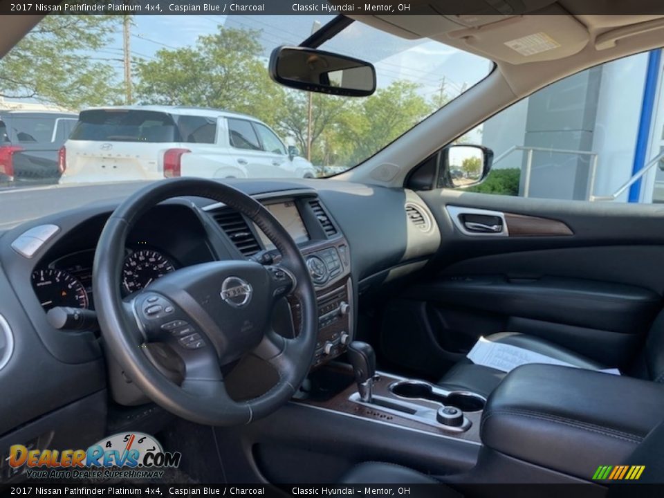 2017 Nissan Pathfinder Platinum 4x4 Caspian Blue / Charcoal Photo #3