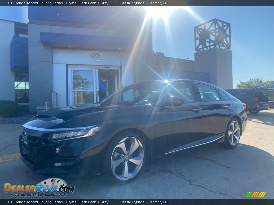 2018 Honda Accord Touring Sedan Crystal Black Pearl / Gray Photo #1