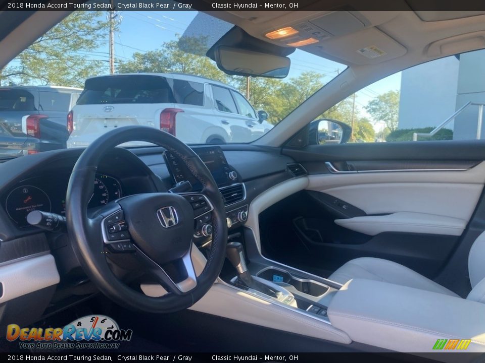 2018 Honda Accord Touring Sedan Crystal Black Pearl / Gray Photo #3