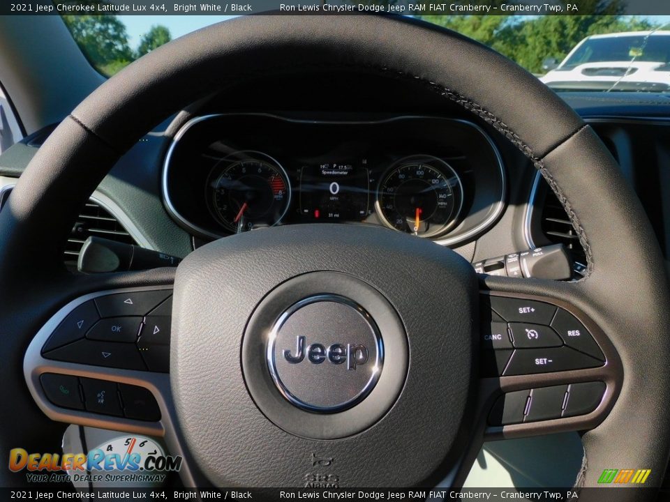 2021 Jeep Cherokee Latitude Lux 4x4 Bright White / Black Photo #15