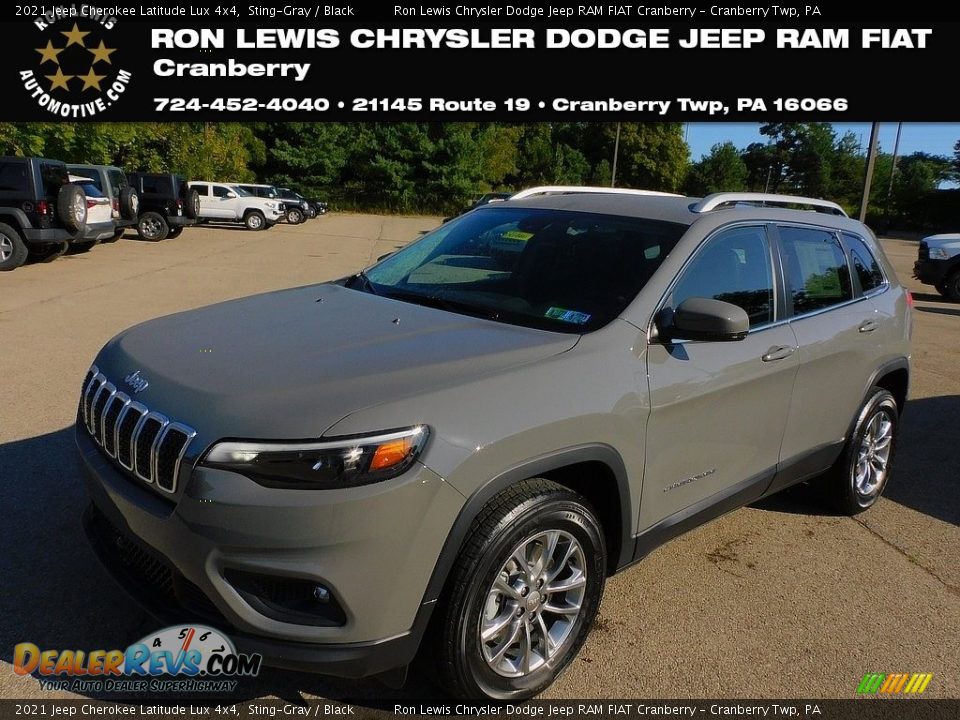 2021 Jeep Cherokee Latitude Lux 4x4 Sting-Gray / Black Photo #1