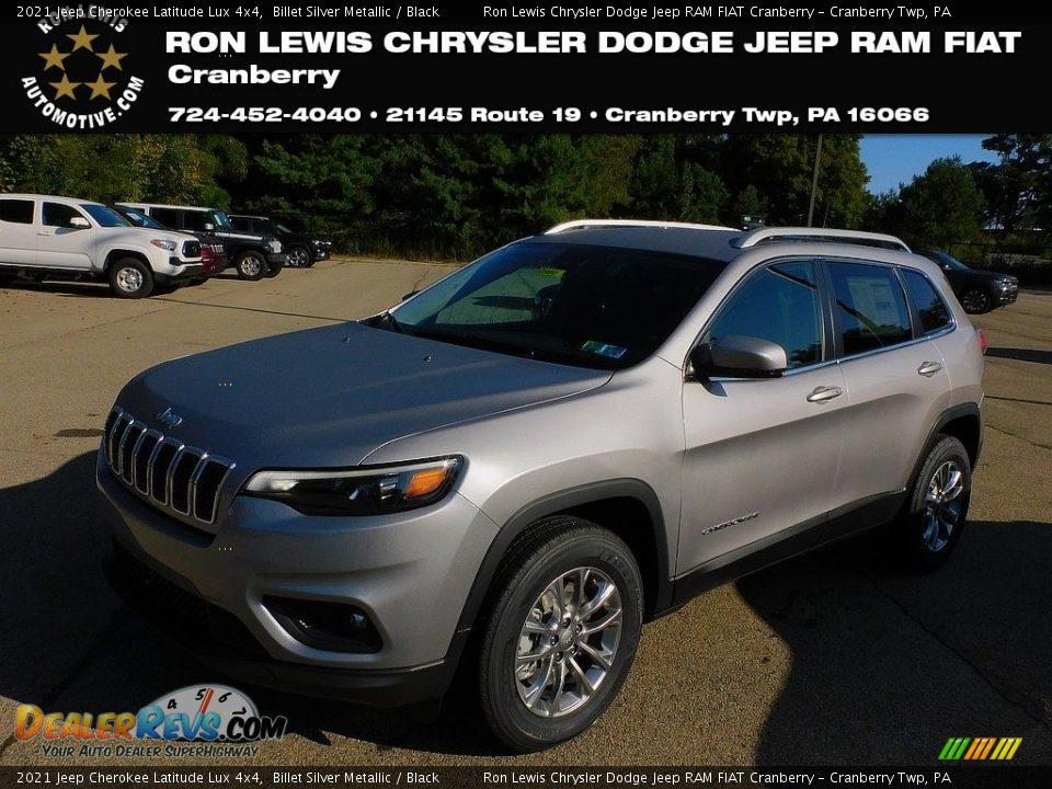 2021 Jeep Cherokee Latitude Lux 4x4 Billet Silver Metallic / Black Photo #1