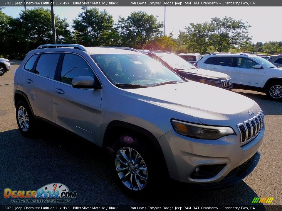 2021 Jeep Cherokee Latitude Lux 4x4 Billet Silver Metallic / Black Photo #3