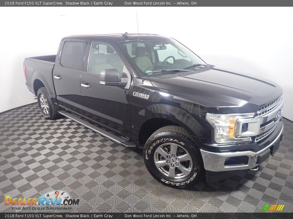 2018 Ford F150 XLT SuperCrew Shadow Black / Earth Gray Photo #4