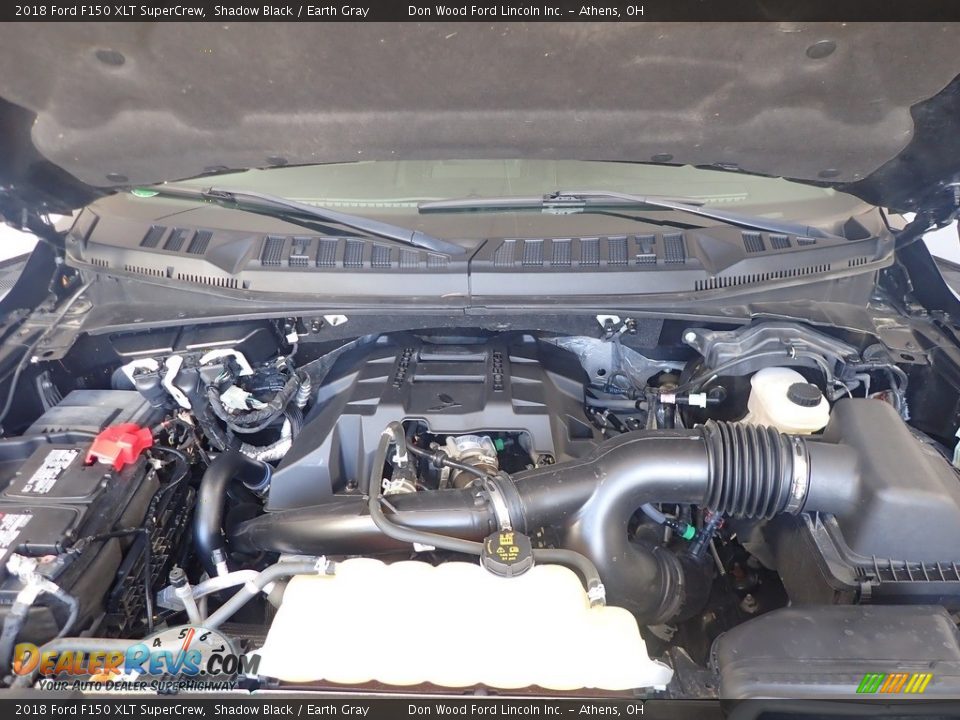 2018 Ford F150 XLT SuperCrew Shadow Black / Earth Gray Photo #8