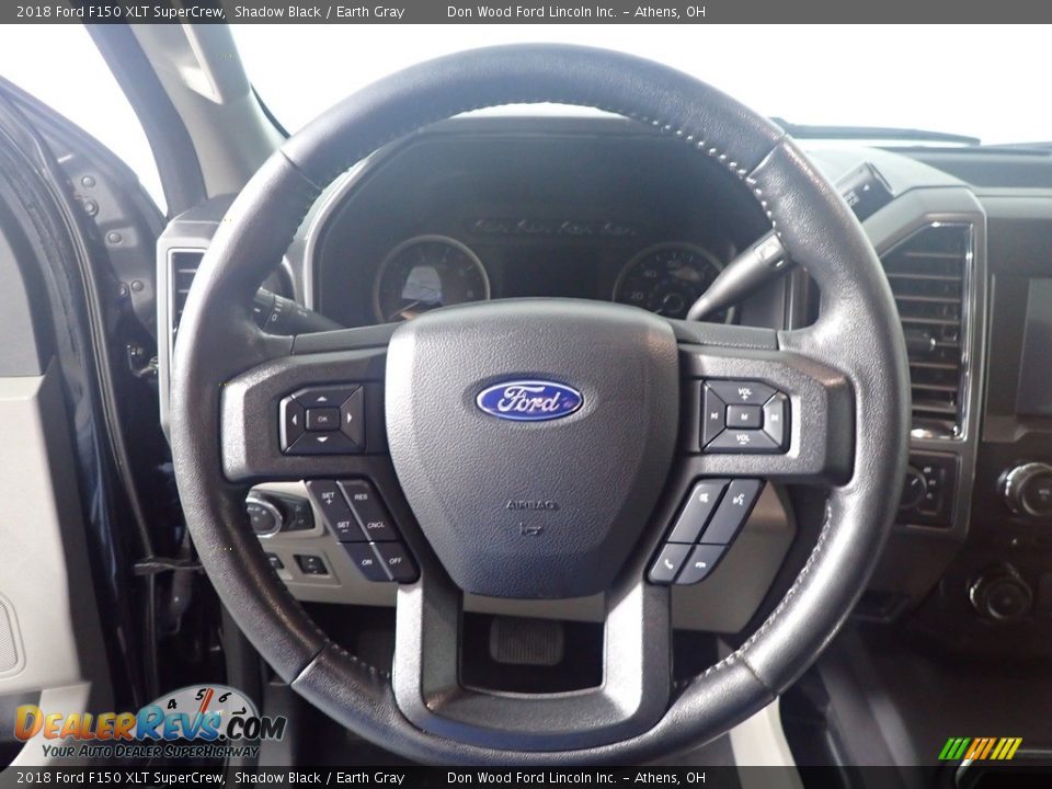 2018 Ford F150 XLT SuperCrew Shadow Black / Earth Gray Photo #28