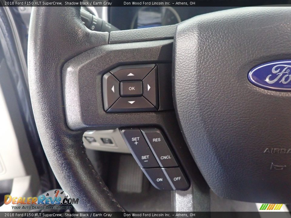 2018 Ford F150 XLT SuperCrew Shadow Black / Earth Gray Photo #30