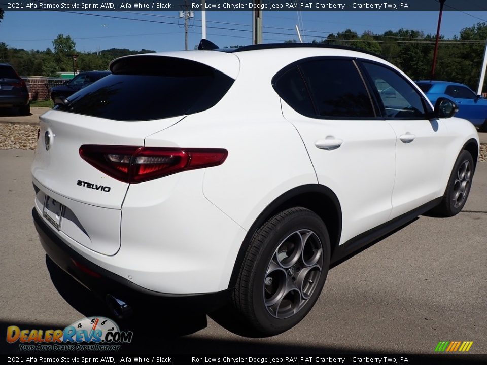 2021 Alfa Romeo Stelvio Sprint AWD Alfa White / Black Photo #5