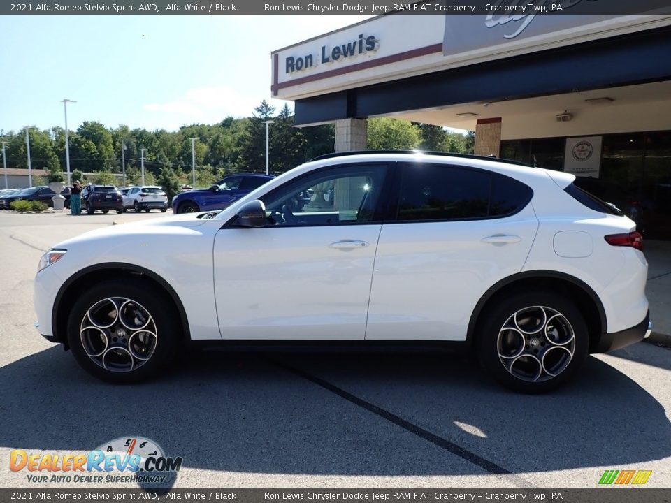 2021 Alfa Romeo Stelvio Sprint AWD Alfa White / Black Photo #9