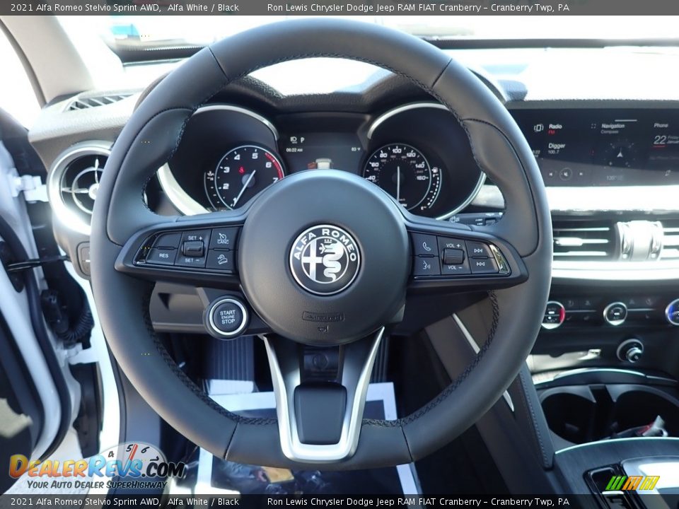 2021 Alfa Romeo Stelvio Sprint AWD Steering Wheel Photo #17